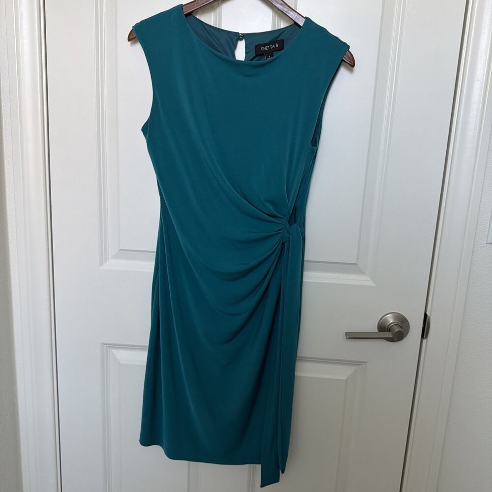Chetta B Women's Green Sleeveless Polyester Versatile Dress Size 6 Made In USA